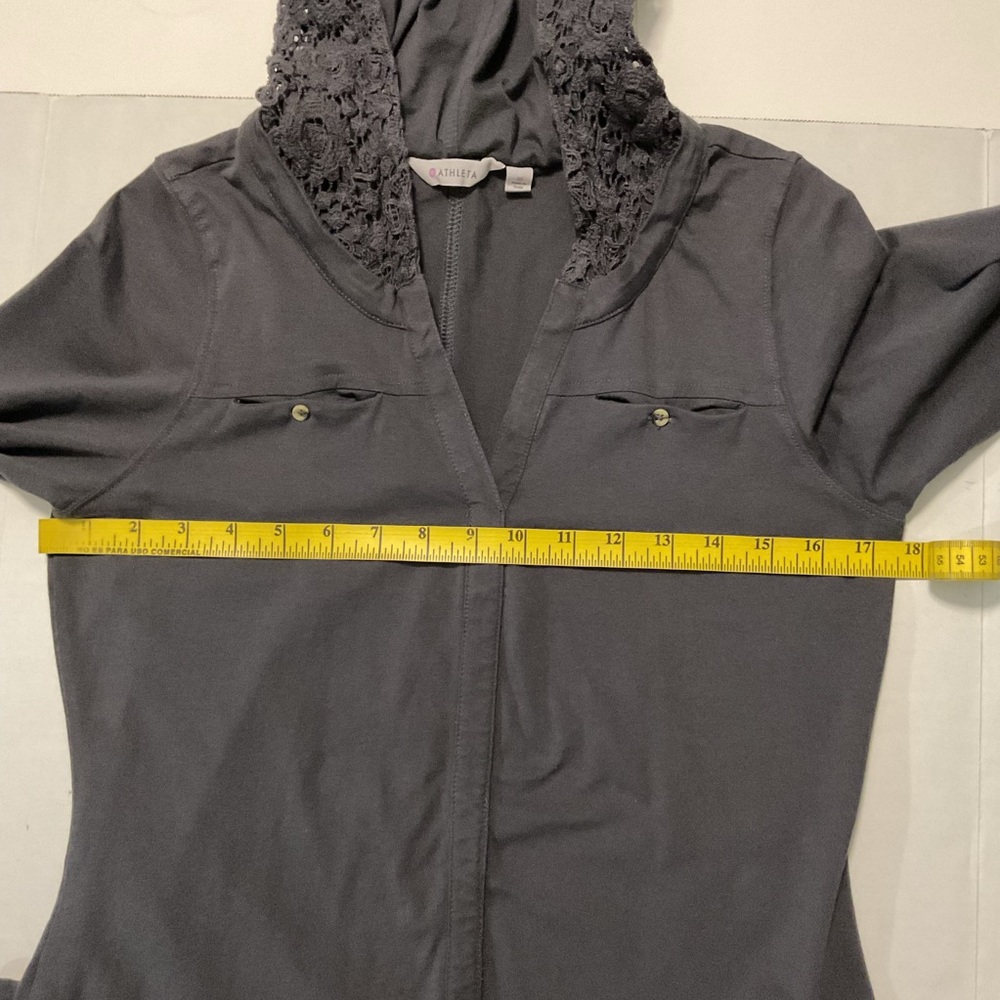 Athleta‎ Gray Long Sleeve Dress with Lace Detail - Picture 4 of 14